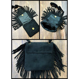 Black Fringe Girls Purse