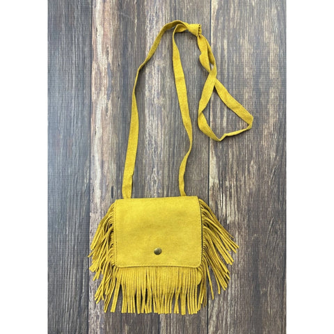 Mustard Fringe Girls Purse