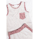 Park Playdate Oatmeal and Pink Leopard 2pc Set