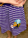 BEE-utiful Purple Stripe Skirt