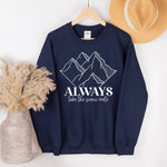 Always Take The Scenic Route Navy Crew Sweatshirt