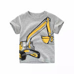 Moving & Grooving Construction Boy Grey Tee