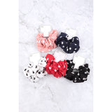 Polka Dot 2pc Scrunchie Set - multiple colors